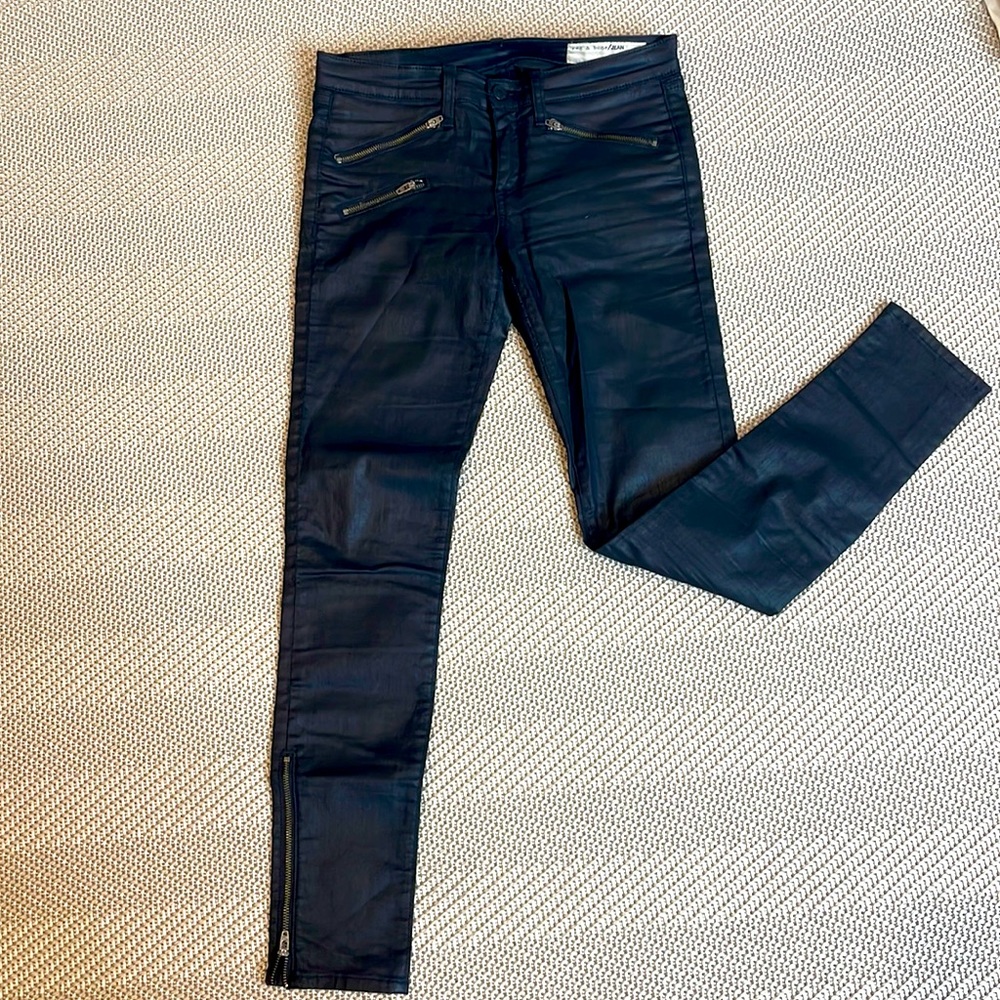 Rag & Bone Leather Effect Jeans sz 26